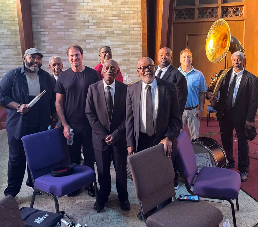 Paid In Mullet and the Excelsior Band together